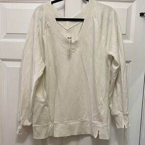 Aerie Classic White V-Neck Top